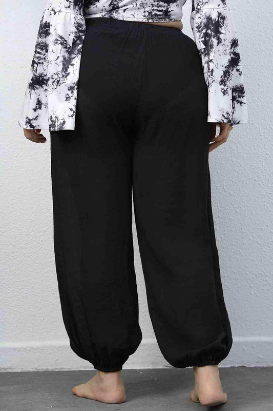 Plus Size Drawstring Jogger Pants - Trendsi - Flyclothing LLC