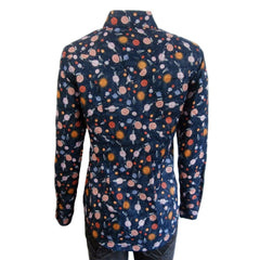 Rockmount Clothing Womens Solar System Print Western Shirt In Navy - Rockmount Clothing