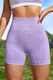 Wide Waistband Slim Fit Active Shorts - Trendsi - Flyclothing LLC