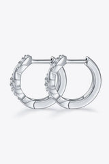 Moissanite Twisted Platinum-Plated Earrings - Trendsi - Flyclothing LLC