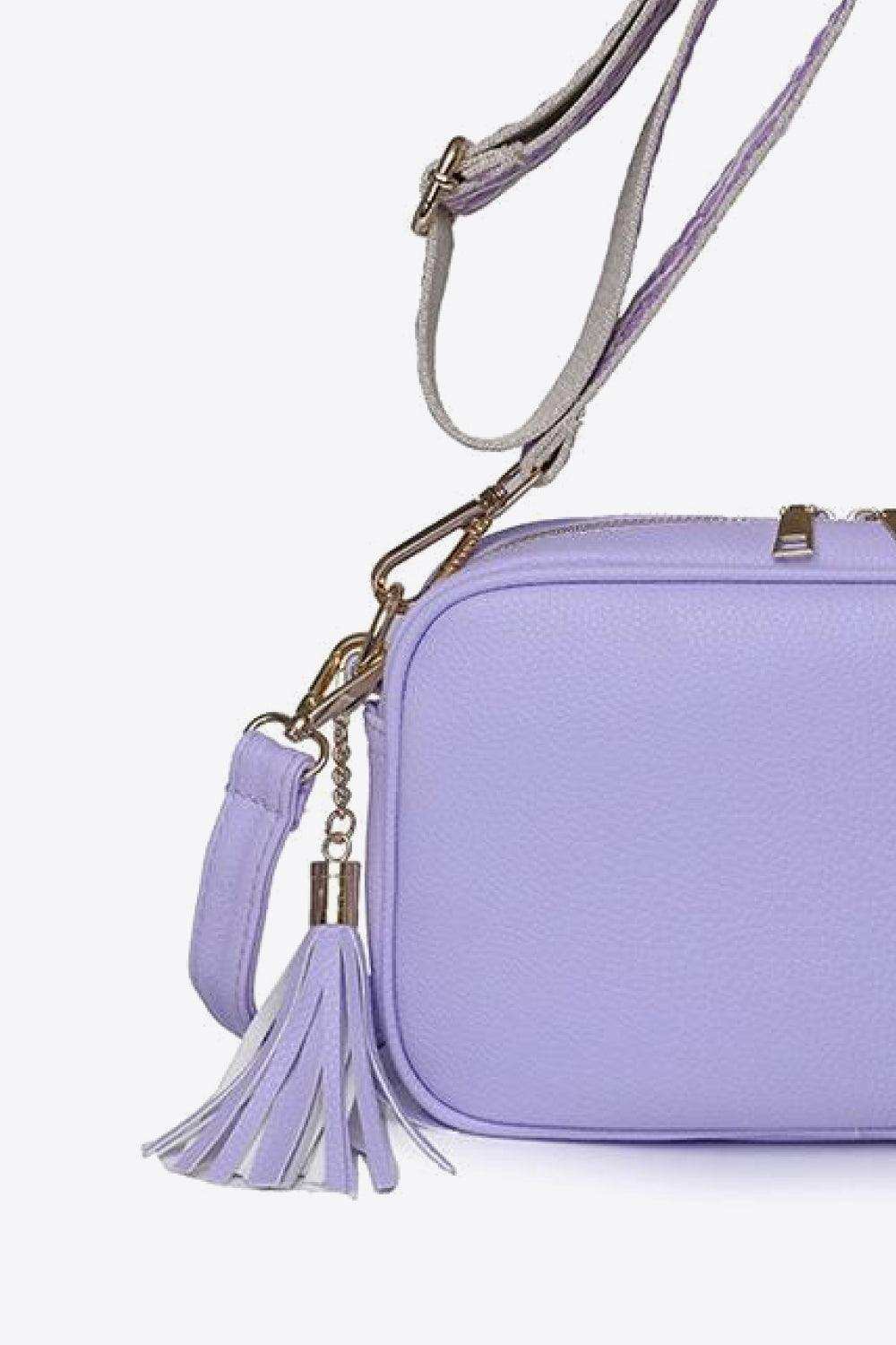 PU Leather Tassel Crossbody Bag - Trendsi - Flyclothing LLC