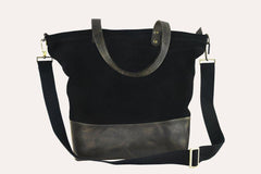Kiko Leather Boyfriend Tote Canvas - Kiko