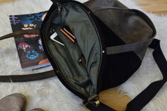 Kiko Leather Boyfriend Tote Canvas - Kiko