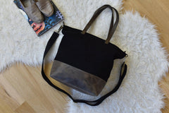 Kiko Leather Boyfriend Tote Canvas - Kiko