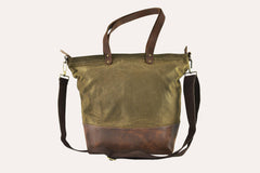 Kiko Leather Boyfriend Tote Canvas - Kiko