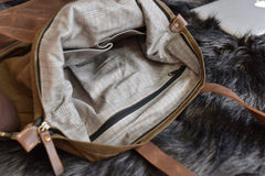 Kiko Leather Boyfriend Tote Canvas - Kiko