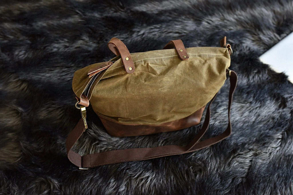 Kiko Leather Boyfriend Tote Canvas - Kiko - Flyclothing LLC