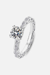1 Carat Moissanite 925 Sterling Silver Ring - Trendsi - Flyclothing LLC