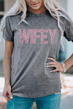 WIFEY Leopard Graphic Short Sleeve Tee - Flyclothing LLC