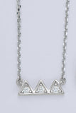 Moissanite Triangle Platinum-Plated Necklace - Trendsi - Flyclothing LLC