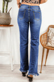 Ripped Frayed Hem Jeans - Trendsi