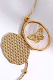 Butterfly Shell Pendant Copper Necklace - Trendsi - Flyclothing LLC