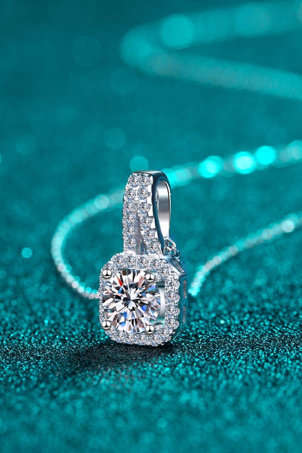 Moissanite 925 Sterling Silver Necklace - Trendsi - Flyclothing LLC