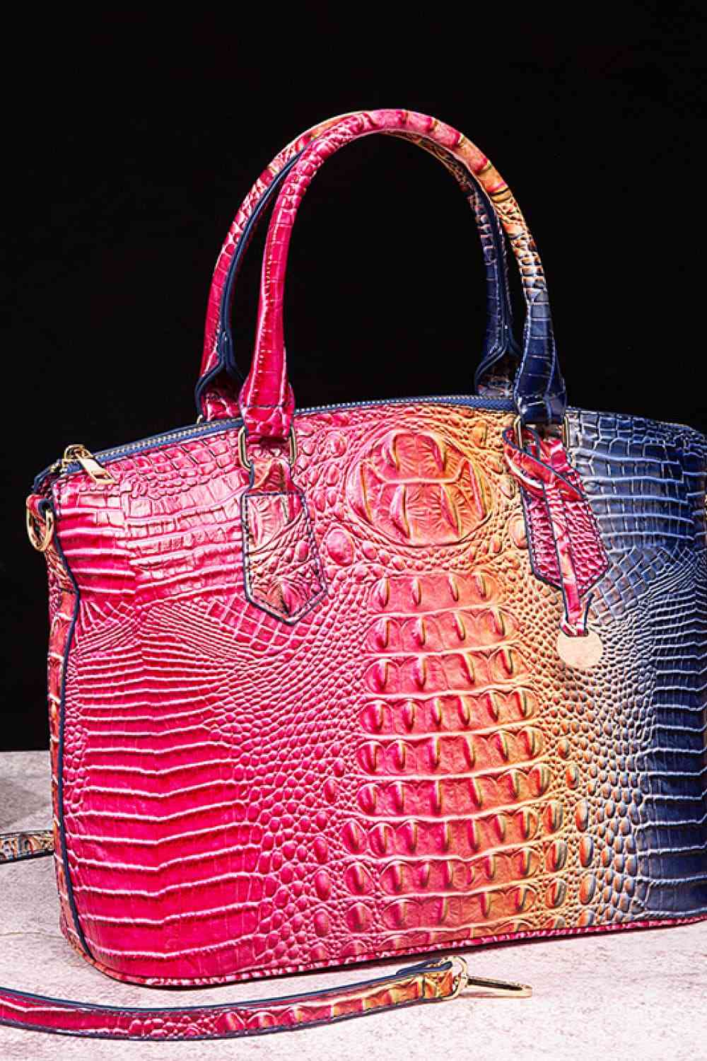 Gradient PU Leather Handbag - Trendsi - Flyclothing LLC
