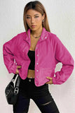 Snap Down Collared Jacket - Trendsi - Flyclothing LLC