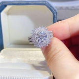 2 Carat Moissanite 925 Sterling Silver Ring - Trendsi
