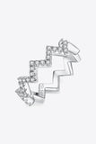 Moissanite Wavy Band Ring - Trendsi