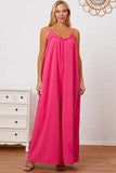 Full Size Ruffle Trim Tie Back Cami Jumpsuit with Pockets - Trendsi - Flyclothing LLC