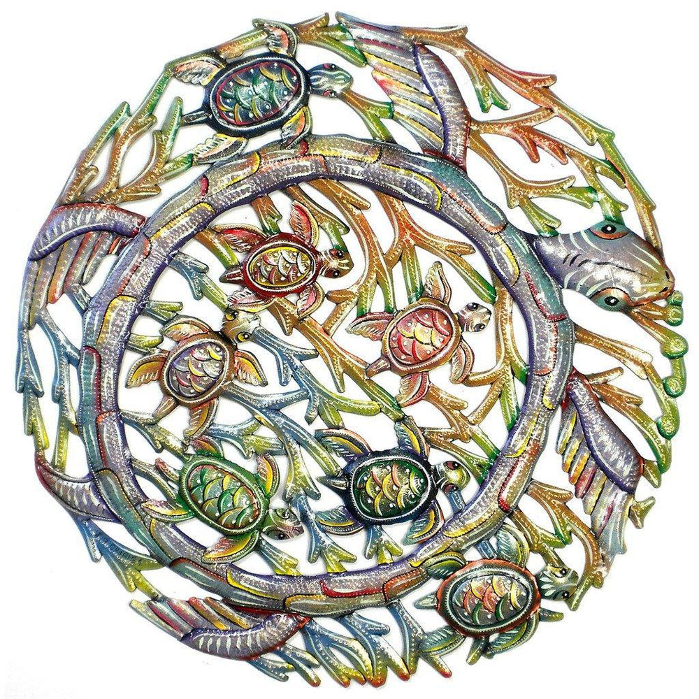 Sea Turtle Metal Wall Art - Croix des Bouquets - Croix des Bouquets