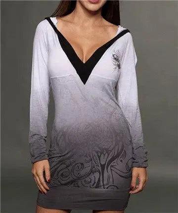 Rebel Sprit Two-Tone Hooded Dress - Rebel Spirit Clothing