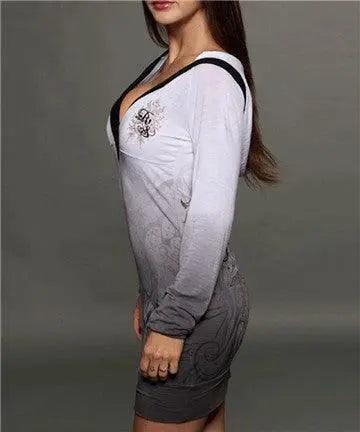 Rebel Sprit Two-Tone Hooded Dress - Rebel Spirit Clothing