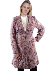 Scully ROSE BERRY JACQUARD PRINT FROCK COAT - Scully Leather