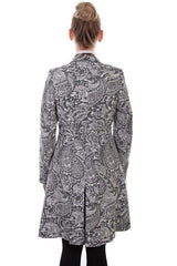 Scully BLACK-WHITE CHENILLE FROCK COAT - Scully Leather - Flyclothing LLC