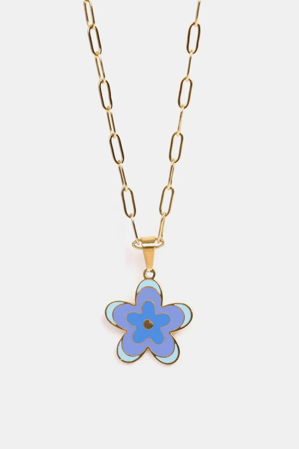 Flower Pendant Stainless Steel Necklace - Trendsi - Flyclothing LLC