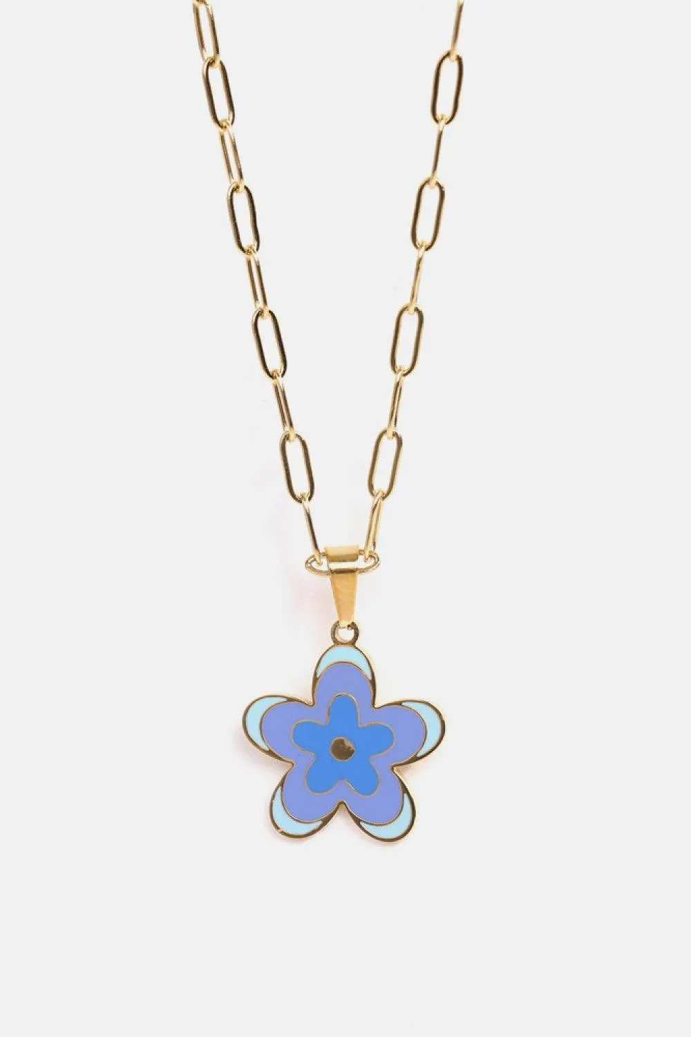 Flower Pendant Stainless Steel Necklace - Trendsi - Flyclothing LLC