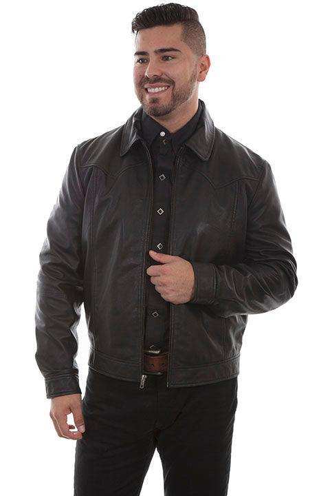 Scully Leather Black Lamb Mens Jacket - Scully Leather