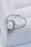 925 Sterling Silver 4-Prong Opal Ring - Trendsi