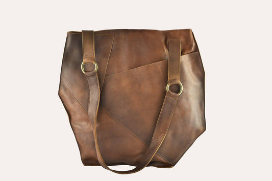 Kiko Leather Cross Over Tote - Kiko