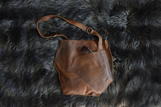 Kiko Leather Cross Over Tote - Kiko