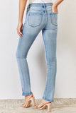 Kancan Full Size Mid Rise Y2K Slit Bootcut Jeans - Trendsi