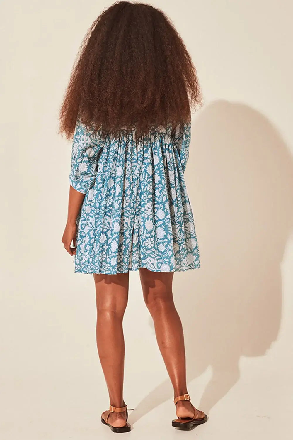 Floral Tie Neck Lantern Sleeve Dress - Trendsi - Flyclothing LLC
