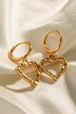 Heart Stainless Steel Drop Earrings - Trendsi - Flyclothing LLC