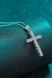 Moissanite Cross Pendant Chain Necklace - Trendsi - Flyclothing LLC