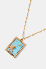 Tarot Card Pendant Copper Necklace - Trendsi - Flyclothing LLC