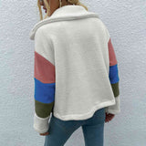 Color Block Button Down Collared Jacket - Trendsi - Flyclothing LLC