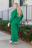 Double Take Full Size Textured Long Sleeve Top and Drawstring Pants Set - Trendsi - Flyclothing LLC