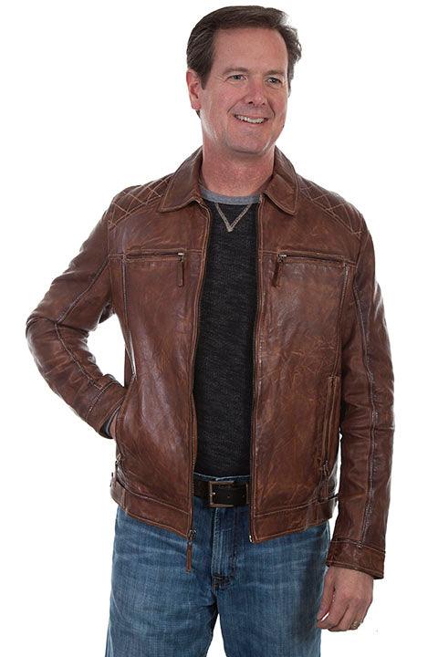 Scully Leather Brown Mens Jacket - Flyclothing LLC