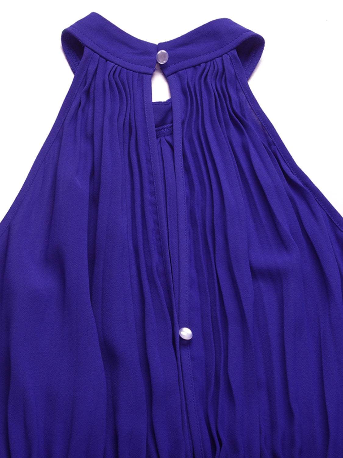 Cutout Tied Pleated Sleeveless Jumpsuit - Trendsi - Flyclothing LLC