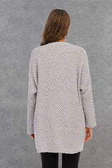 Pocketed Open Front Long Sleeve Cardigan - Trendsi - Flyclothing LLC