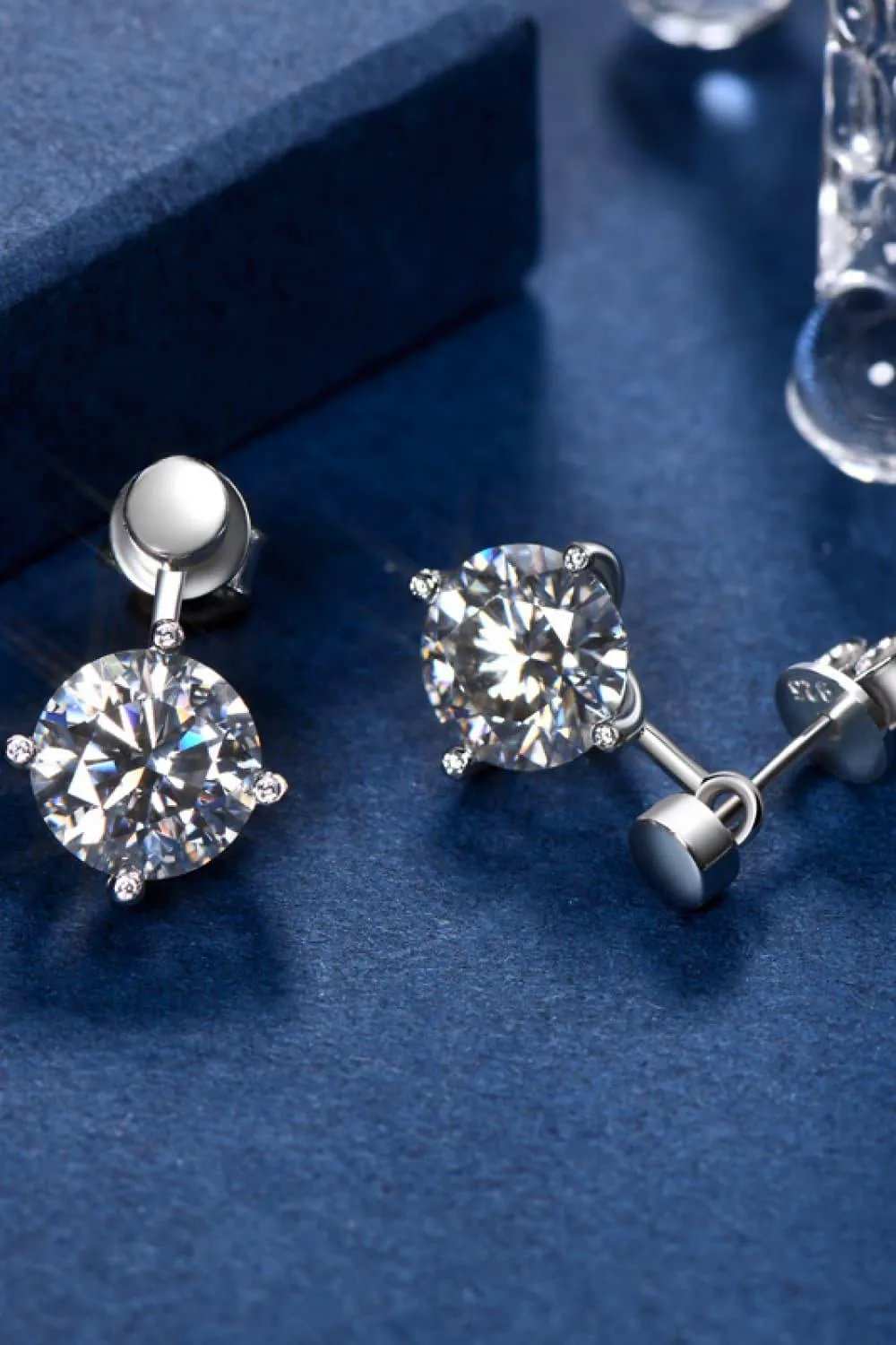 4 Carat Moissanite Drop Earrings - Trendsi - Flyclothing LLC