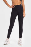 Highly Stretchy Wide Waistband Yoga Leggings - Trendsi - Flyclothing LLC