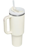 Stainless Steel Tumbler with Upgraded Handle and Straw - Trendsi