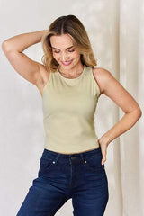 Basic Bae Full Size Round Neck Slim Tank - Trendsi - Flyclothing LLC
