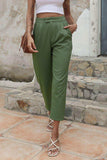 Straight Leg Cropped Pants with Pockets - Trendsi - Flyclothing LLC