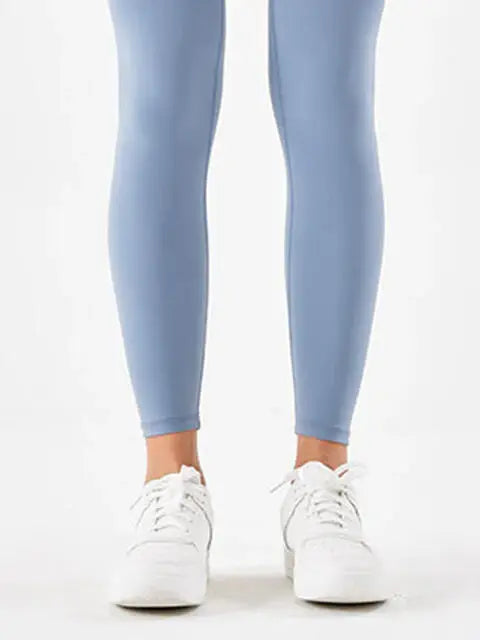 Wide Waistband Sports Leggings - Trendsi - Flyclothing LLC