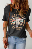 CAN'T BE TAMED Graphic Short Sleeve Tee - Trendsi - Flyclothing LLC